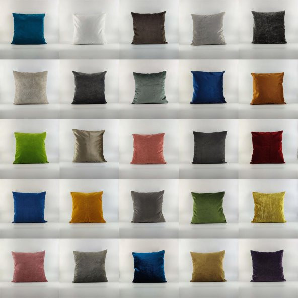 Kahve Baklava Kadife Kırlent Kılıfı - 3