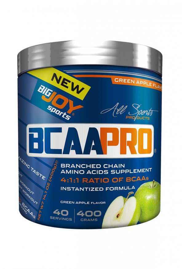 Bigjoy Sports Bcaapro 400g Yeşil Elma Aroma Bcaa 40 Porsiyon - 1