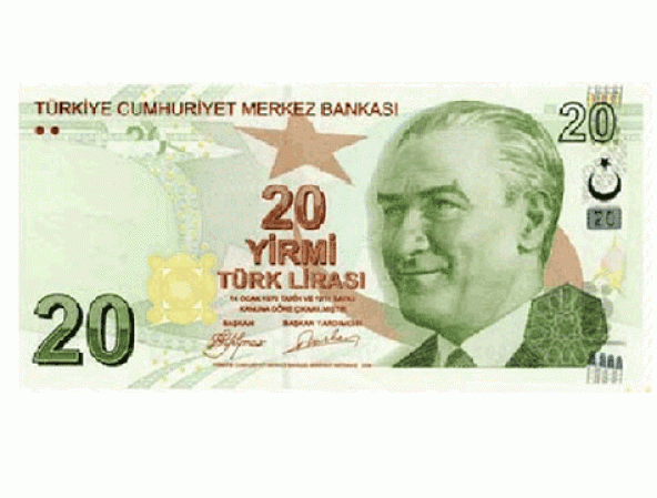 Sahte TL düğün ve şaka amaçlı Geçersiz 6x15,5 cm 100 adet 20 TL - 1