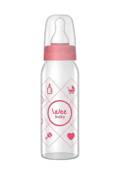 Wee Baby 876 Cam Biberon 250ml - Pembe