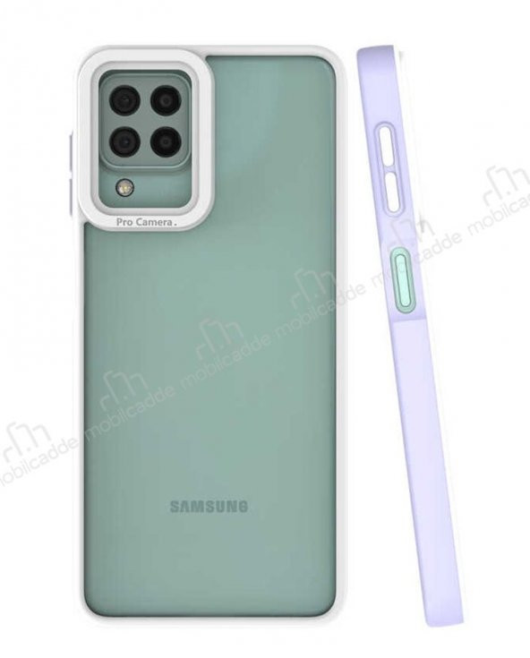Eiroo Mima Samsung Galaxy A22 4G Lila Rubber Kılıf