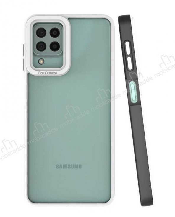 Eiroo Mima Samsung Galaxy A22 4G Siyah Rubber Kılıf