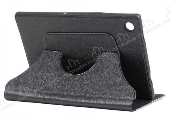 Eiroo Fest Galaxy Tab A8 10.5 2021 X200 Standlı Siyah Deri Kılıf