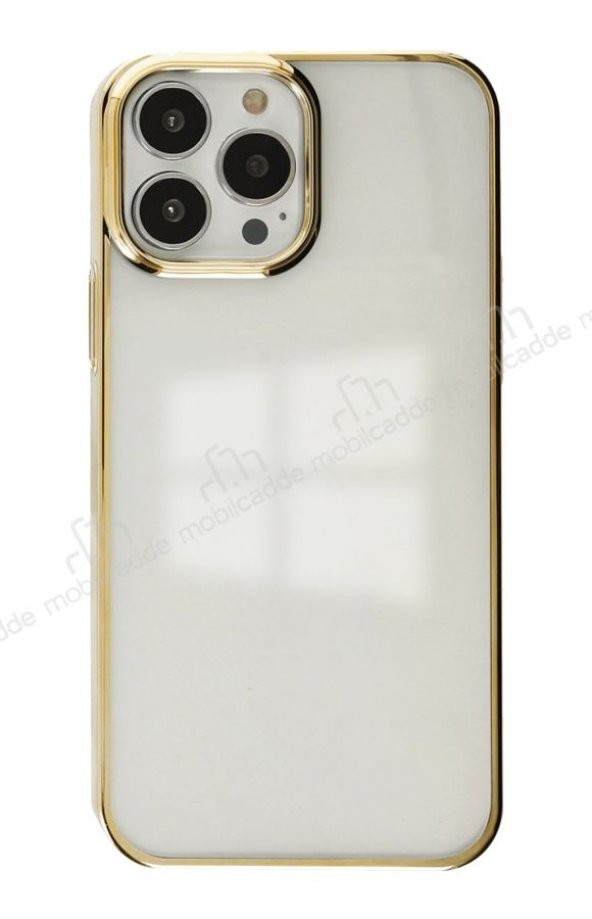 Eiroo Color Series iPhone 13 Pro Max Gold Rubber Kılıf
