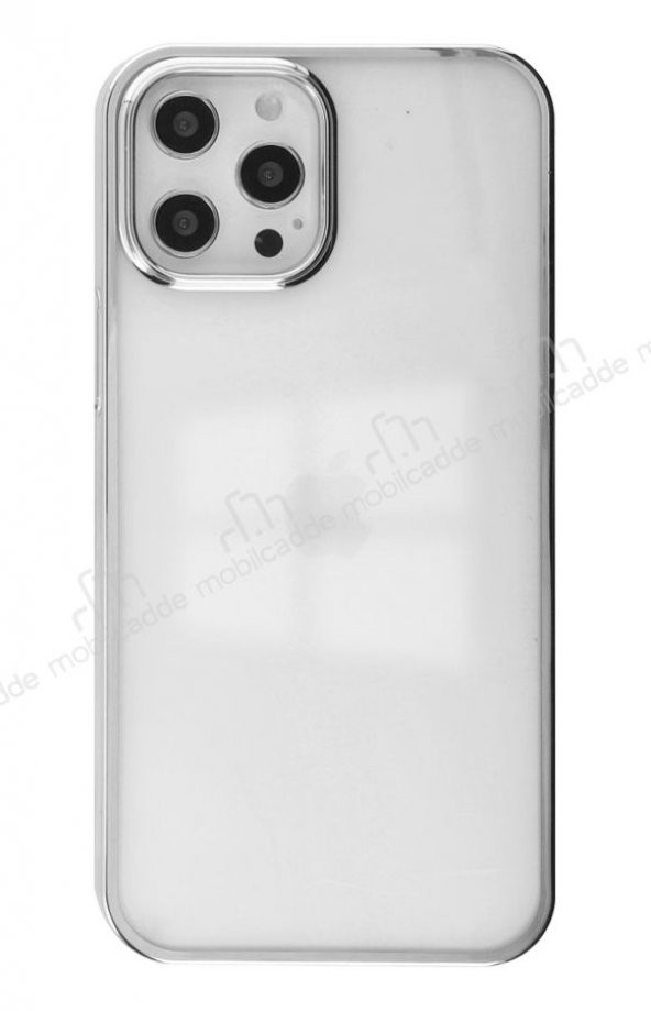 Eiroo Color Series iPhone 12 Pro Max 6.7 inç Silver Rubber Kılıf