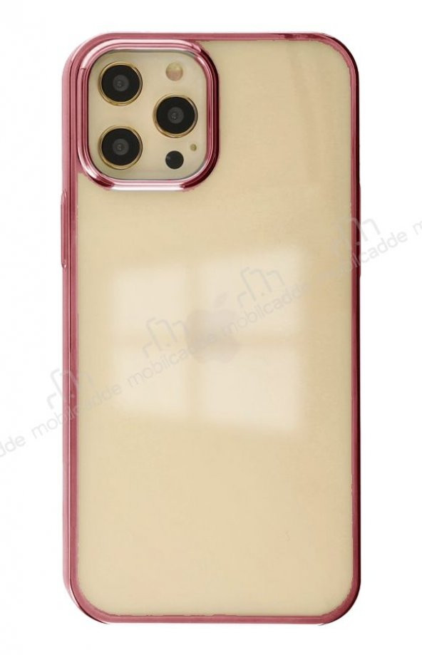 Eiroo Color Series iPhone 12 Pro Max 6.7 inç Pembe Rubber Kılıf