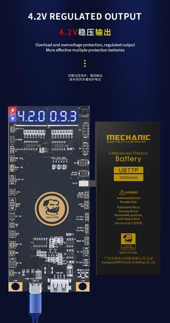 Mechanic BA27 Batarya Şoklama Cihazi İos + Android Yeni Nesil - 3