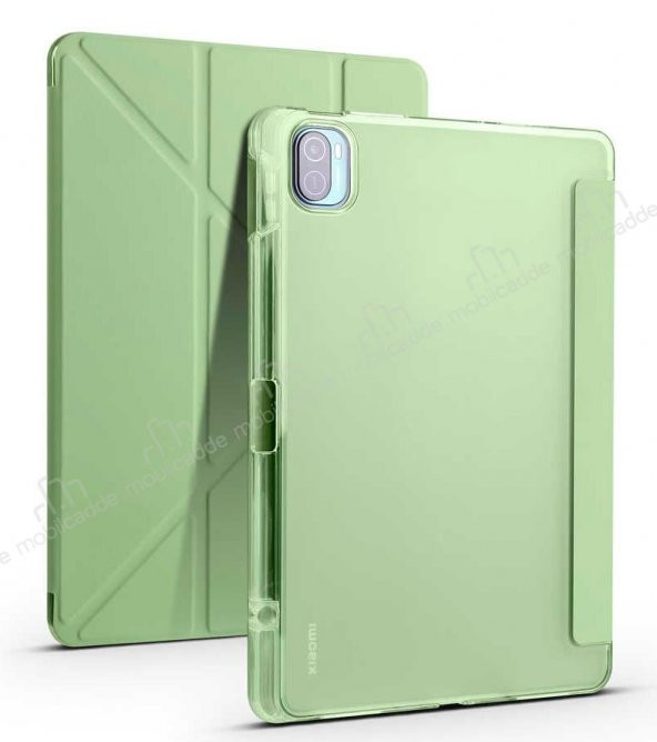 Eiroo Fold Xiaomi Pad 5 Kalemlikli Standlı Yeşil Kılıf