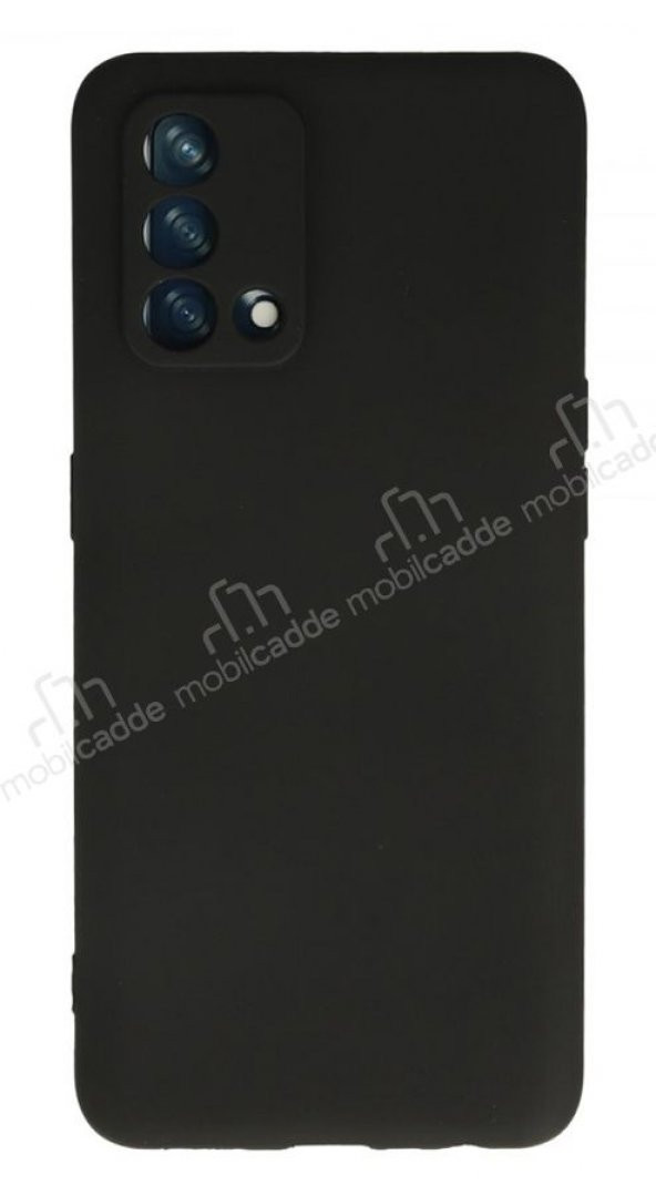 Oppo A74 4G Kamera Korumalı Siyah Silikon Kılıf