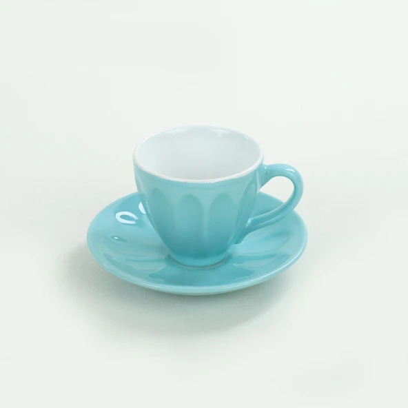 Keramika Keraart Soft Rainbow Badem Çay Fincan Takımı 12 Parça 6 Kişilik - 8