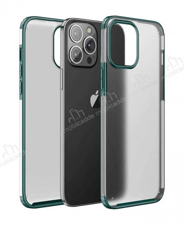 Eiroo Firm iPhone 13 Pro Max Ultra Koruma Yeşil Kılıf