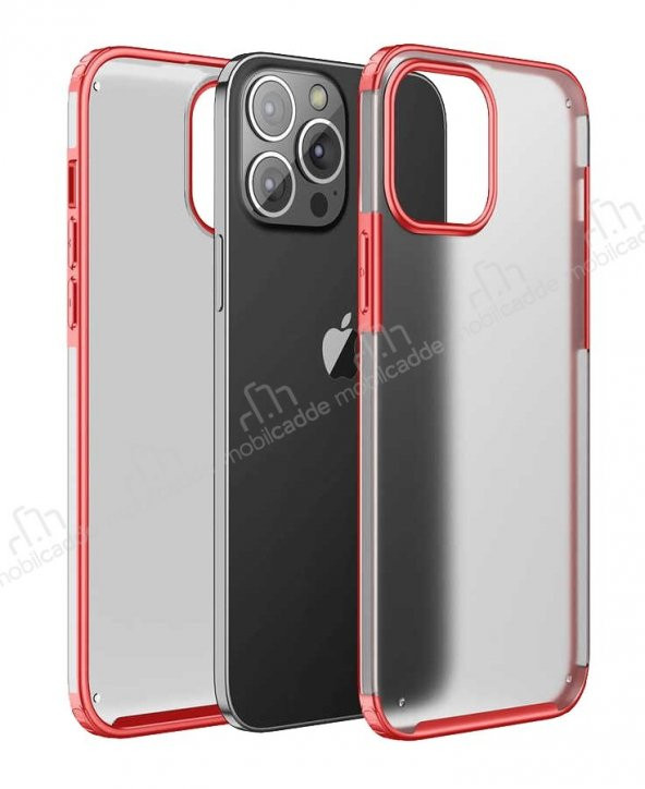 Eiroo Firm iPhone 13 Pro Max Ultra Koruma Kırmızı Kılıf