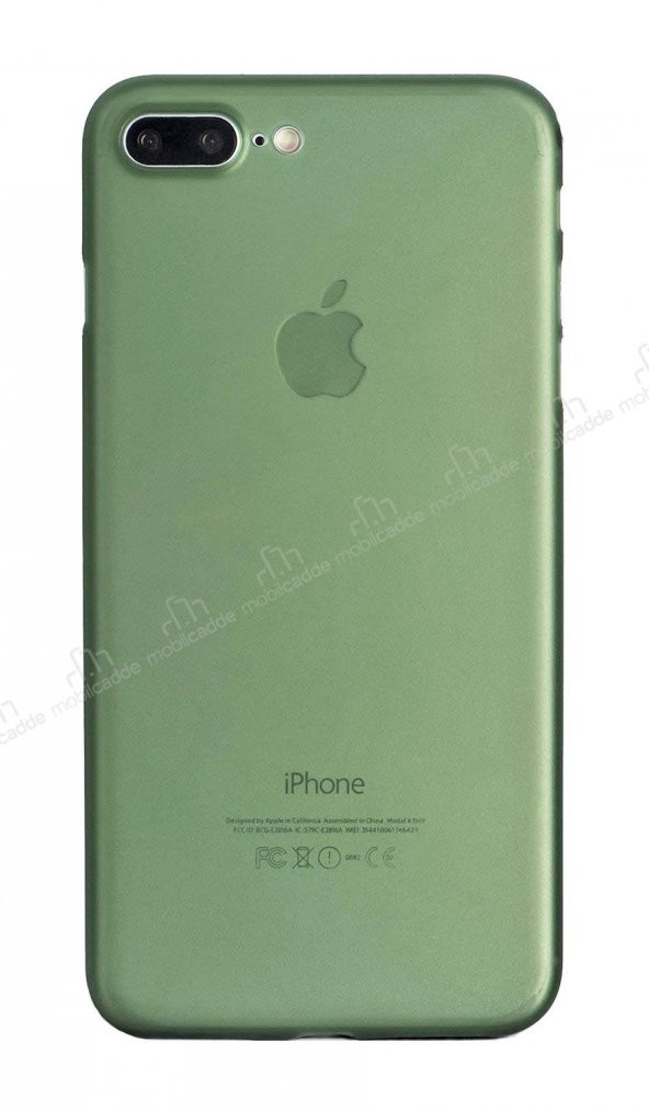 Eiroo iPhone 7 Plus / 8 Plus Ultra İnce Yeşil Rubber Kılıf