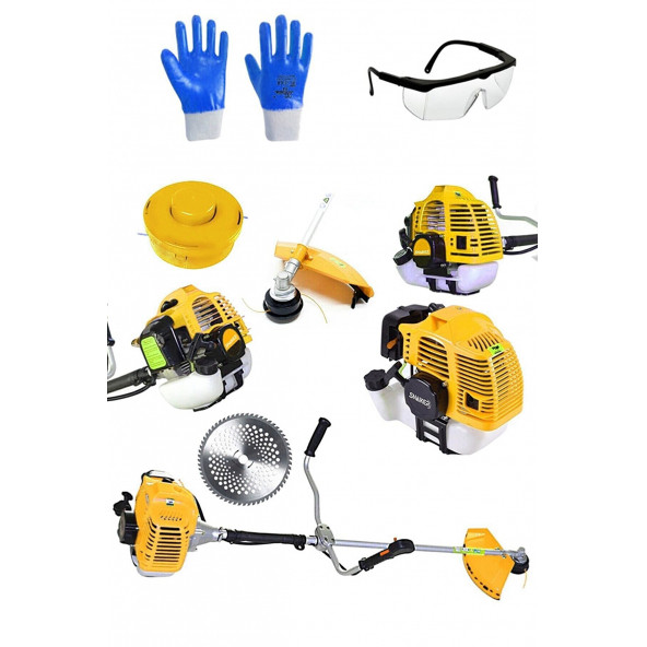 Snaiker Alman İ08 6 Hp Yan Tipi Benzinli Motorlu Ot Çalı Tırpanı Çim Biçme Makinesi Tırpan Hediyeli Set - 2