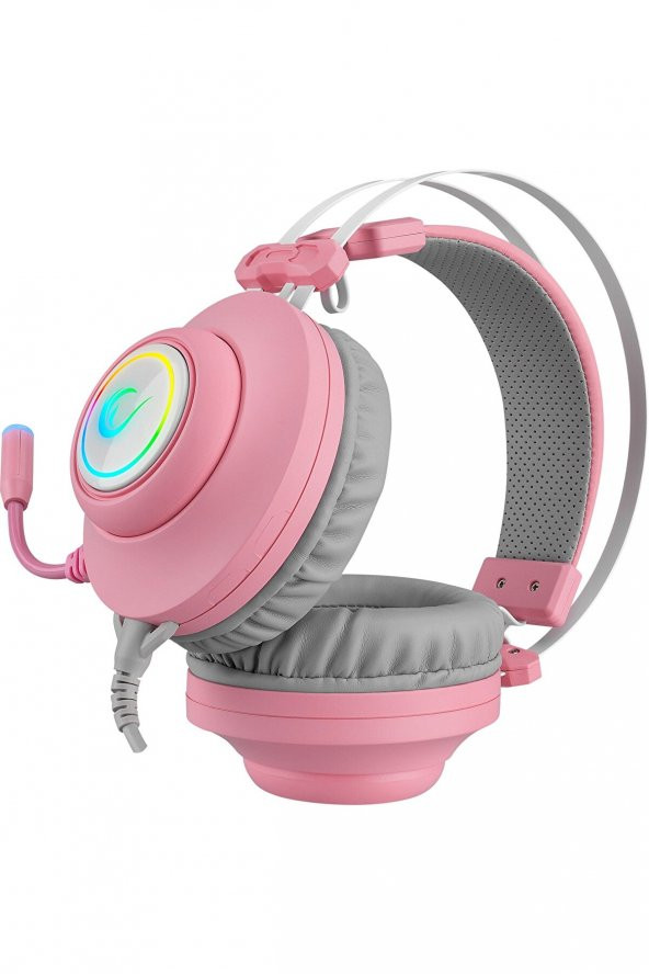 Rampage Pulsar Pembe 7.1 Surround Titreşim Rgb Işık Efektli Gaming Oyuncu Mikrofonlu Kulaklık - 4