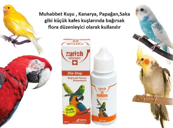 Zurich Veterinaire Dia-Stop Kuş Vitamini 30 ml - 2