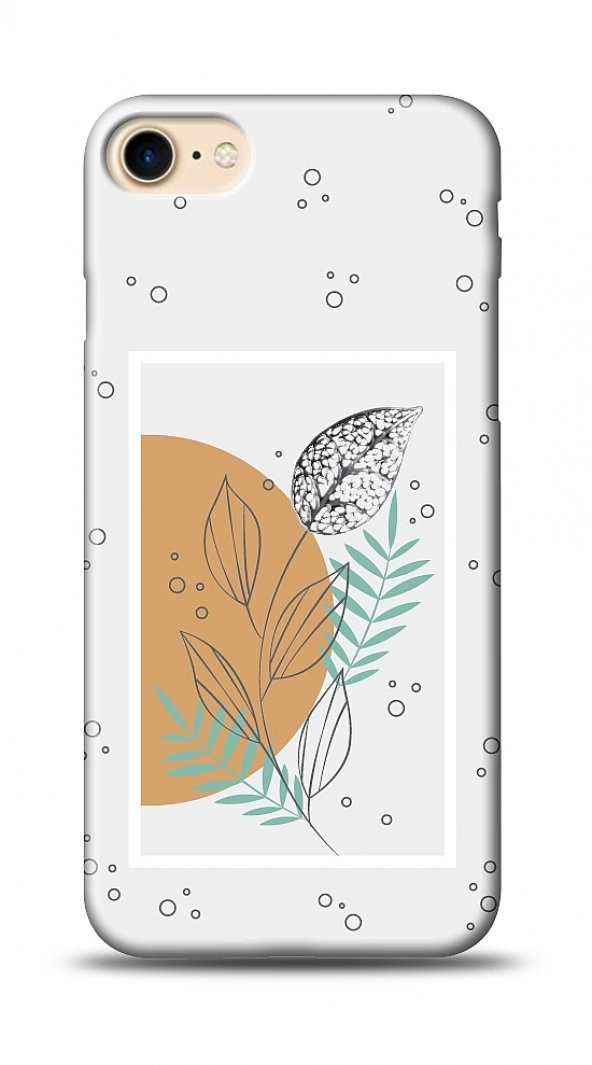 iPhone 8 Minimal Taşlı Yaprak Kılıf