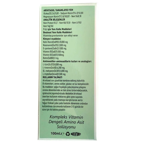 Zurich Veterinaire Arivıtasol 100 ml - 3