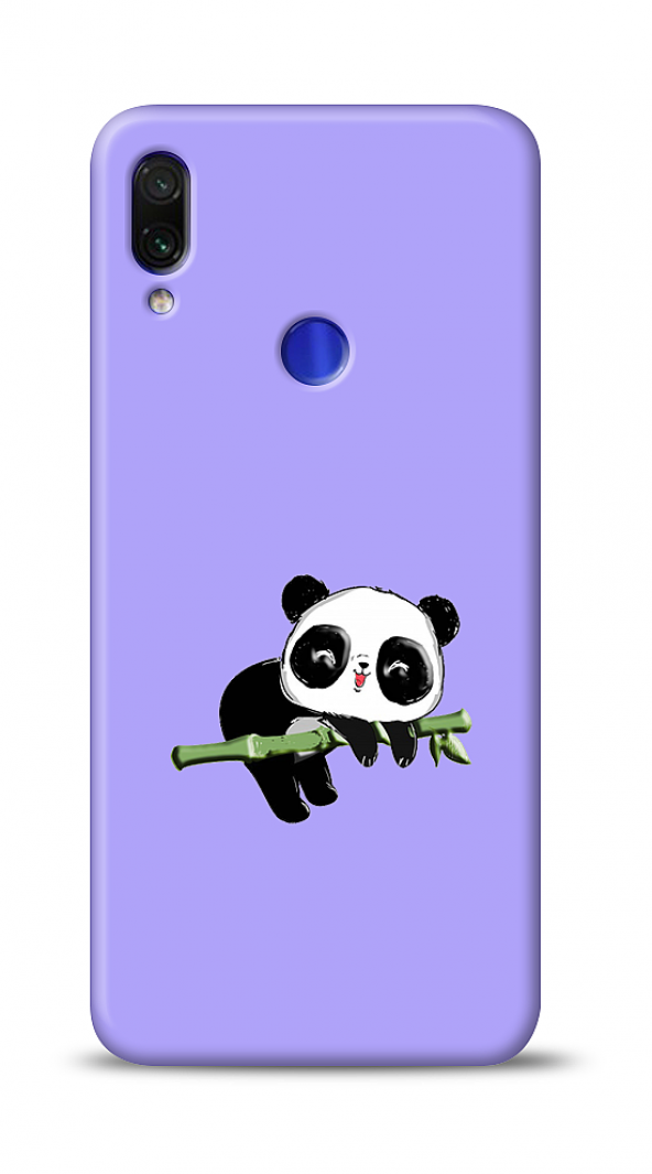 Xiaomi Redmi Note 7 Panda Kabartmalı Parlak Mor Kılıf