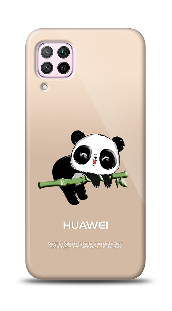 Huawei P40 Lite Panda Kabartmalı Parlak Kılıf
