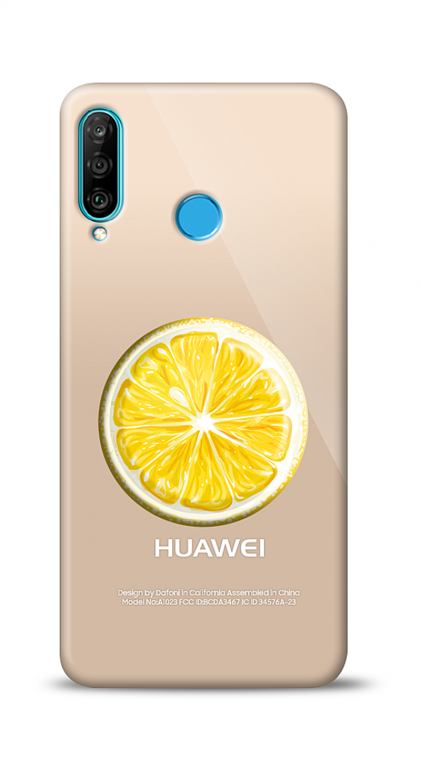 Huawei P30 Lite Limon Kabartmalı Parlak Kılıf