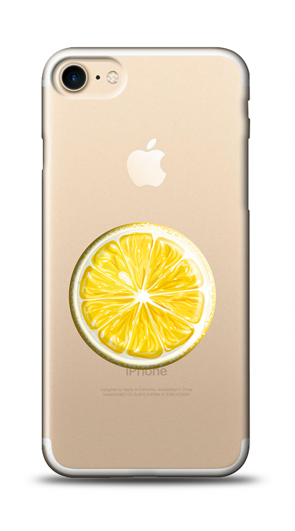 iPhone 7 Limon Kabartmalı Parlak Kılıf