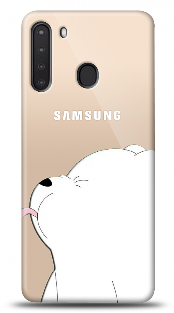 Samsung Galaxy A21 Tongue Out Bear Kılıf