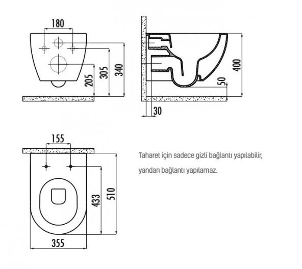 Creavit Free Rim-Off Kanalsız Asma Klozet +Yavaş Kapanan PP Kapak - 2