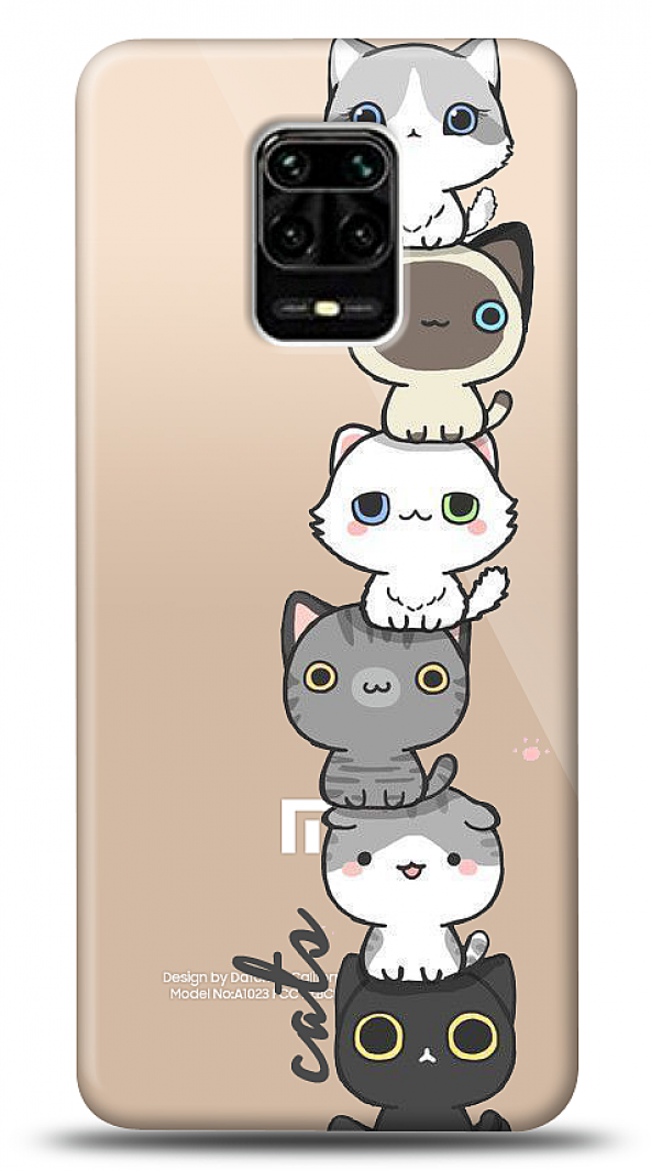 Xiaomi Redmi Note 9S Lovely Cats Kılıf