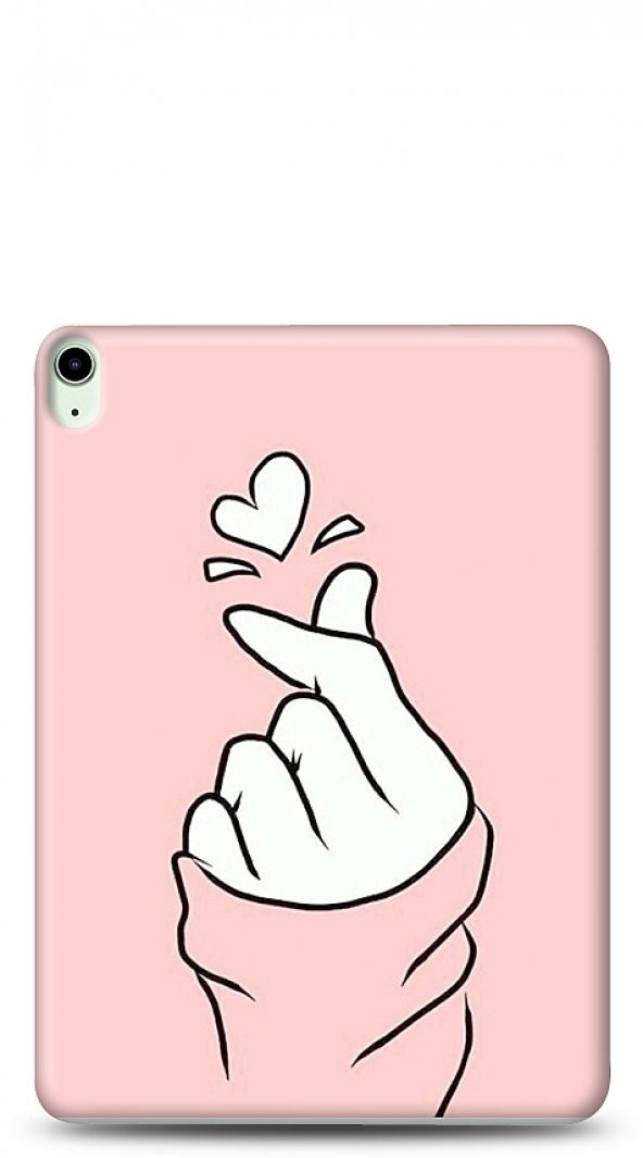 iPad Air 2020 Pink Finger Heart Kılıf