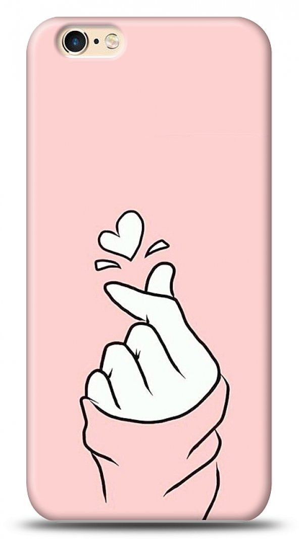 iPhone 6 / 6S Pink Finger Heart Kılıf