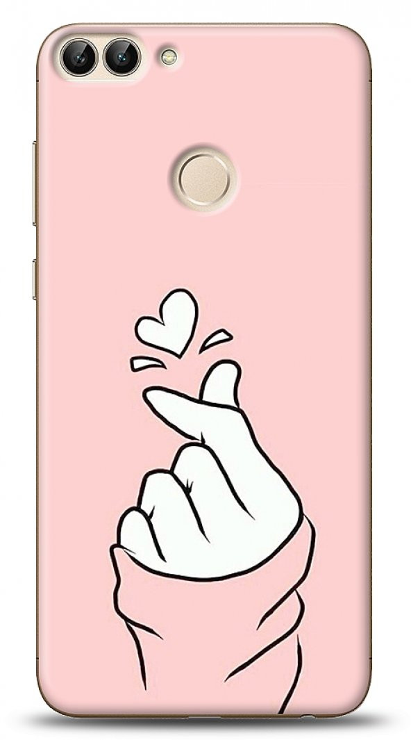 Xiaomi Mi 8 Lite Pink Finger Heart Kılıf