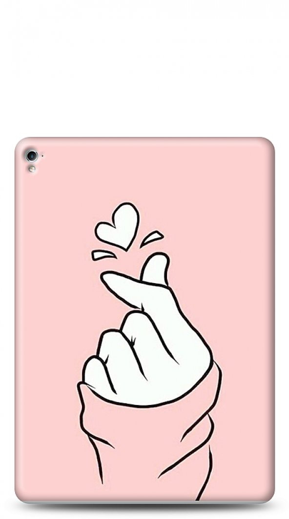 iPad Pro 9.7 Pink Finger Heart Kılıf
