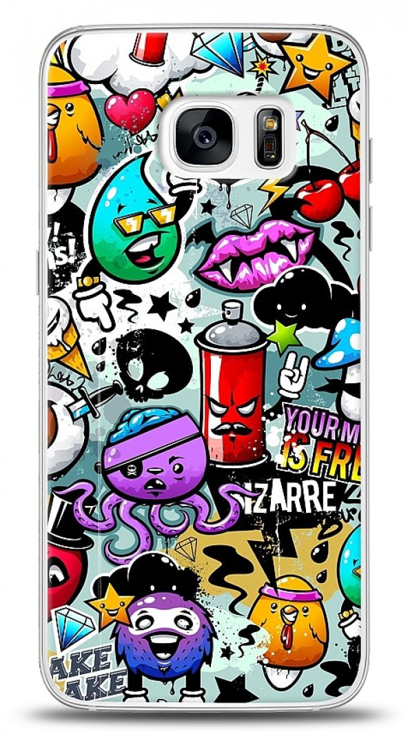 Dafoni Samsung Galaxy S7 Edge Grafitti 2 Kılıf