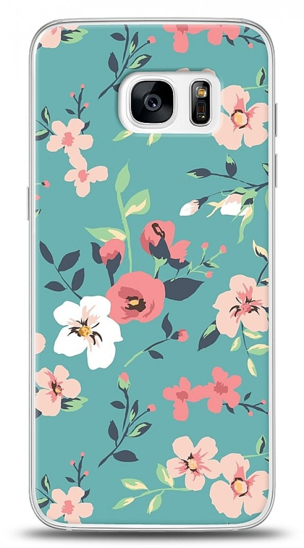 Dafoni Samsung Galaxy S7 Edge Çiçek Desenli 1 Kılıf