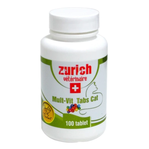 Zurich Veterinaire Kedi Multivitamin 100 Tablet