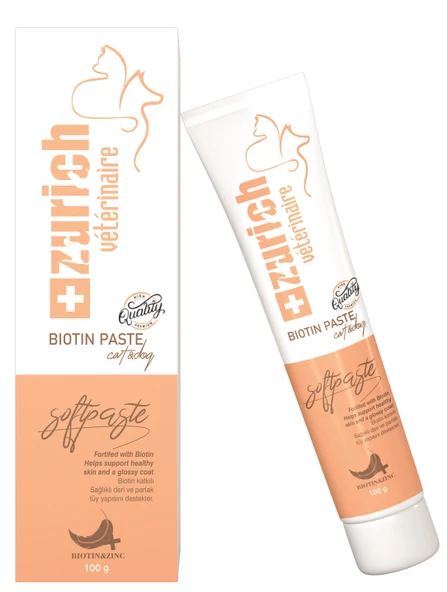 Zurich Veterinaire Kedi Köpek Tüy Döküm Önleyici Biotin Paste 100 ml