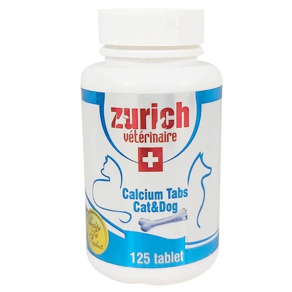 Zurich Veterinaire Kedi & Köpek Kalsiyum 125 Tablet