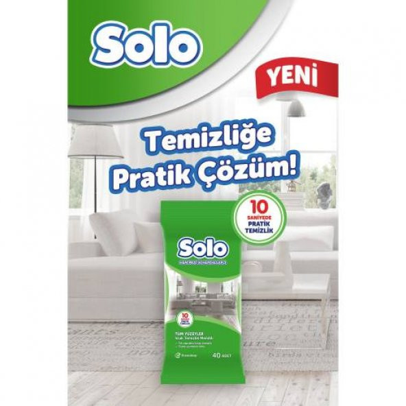 Solo Tüm Yüzeyler Islak Temizlik Mendili 12 x 40lı - 3