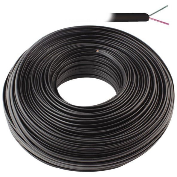 PrimeX LN-TEL44 100 Metre Telefon Kablosu, 2 Canlı ADSL Telefon Kablosu, 2 Canlı Kablo Siyah