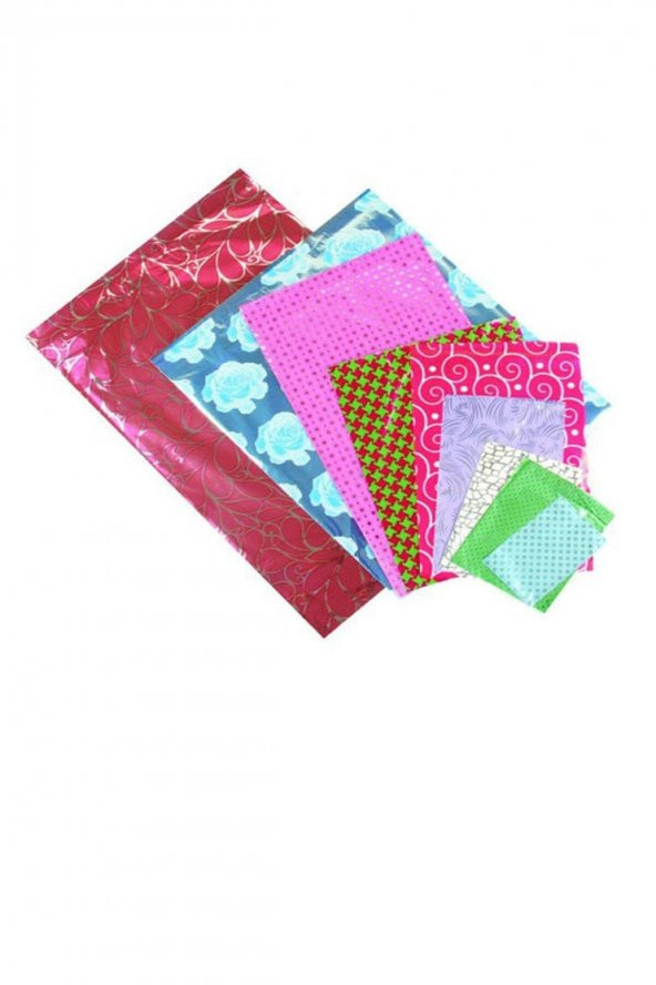 Metalize Hediye Paketi Bantlı 12x17 Cm 100 Adet