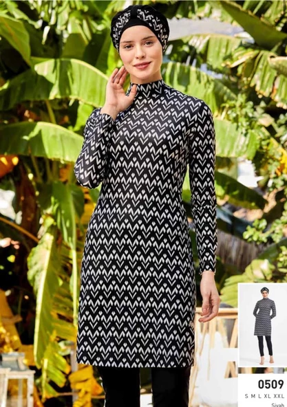 Maresiva 0509 Dijital Desenli Tesettür Mayo ürün görseli