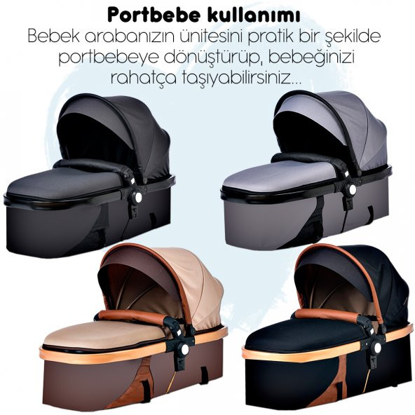 9 İn 1 Yeni Ekonomi Paket  945 Travel Sistem Bebek Arabası 560 Oyun Parkı Sepet Beşik - 9