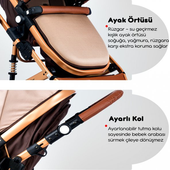 9 İn 1 Yeni Ekonomi Paket  945 Travel Sistem Bebek Arabası 560 Oyun Parkı Sepet Beşik - 10