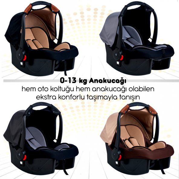 9 İn 1 Yeni Ekonomi Paket  945 Travel Sistem Bebek Arabası 560 Oyun Parkı Sepet Beşik - 11