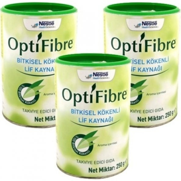 Nestle OptiFibre Bitkisel Kökenli Lif Kaynağı Takviye Edici Gıda 250 gr-3 Adet