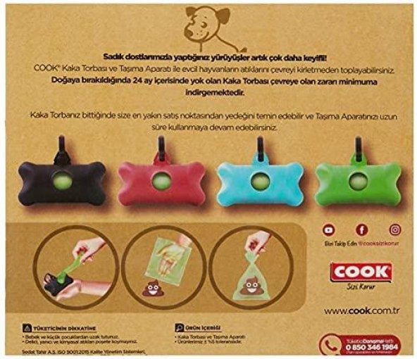 Cook Köpek Dışkı Torbası ve Kutusu 30lu - 2
