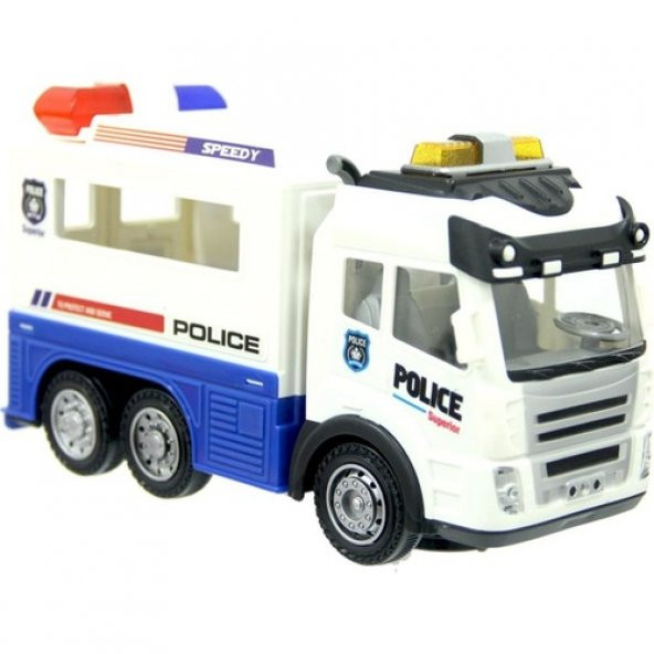Ctoy Işıklı Ve Sesli Polis Kamyon 89-302A