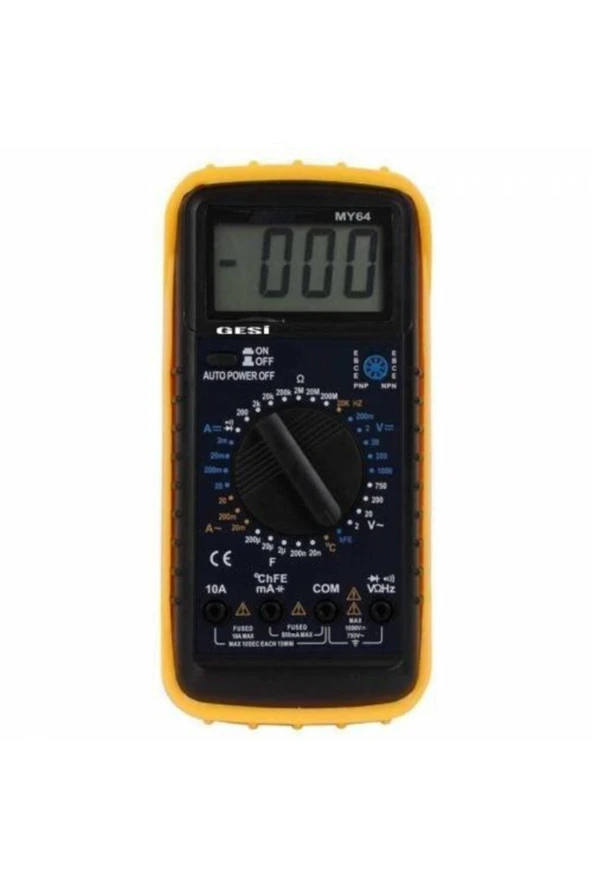 DİJİTAL MULTİMETRE ÖLÇÜ ALETİ GESİ MY 64