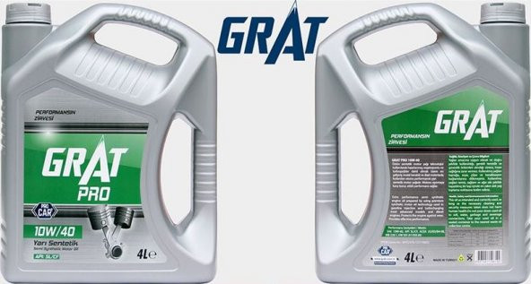 Grat Motor Yağı 10W40 Yarı Sentetik 4 Lt